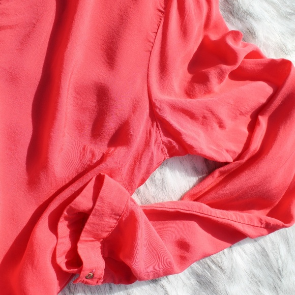 SOLD Zara Woman Coral Blouse Size M - Picture 4 of 7